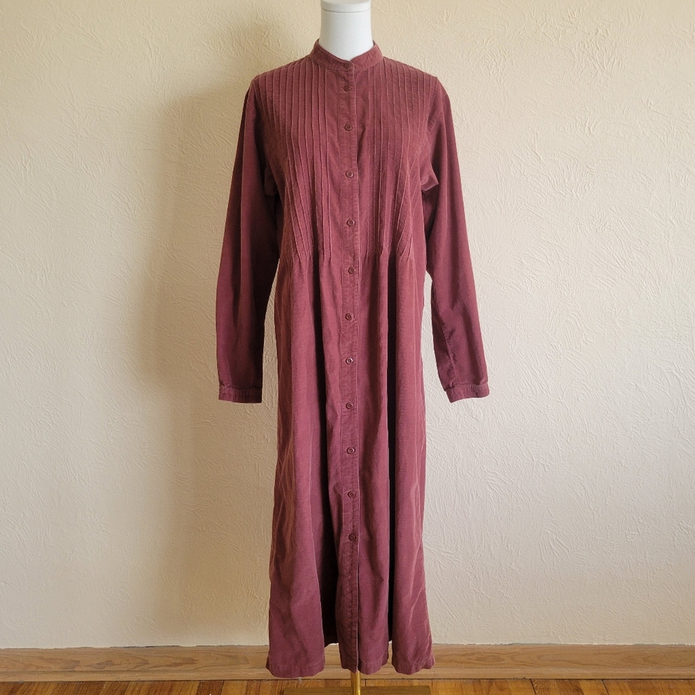 L.L. Bean | Vintage Pintuck Corduroy Dress